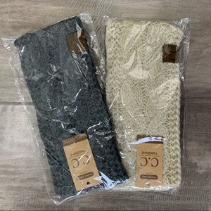 Set of 2 Sherpa lined CC headbands